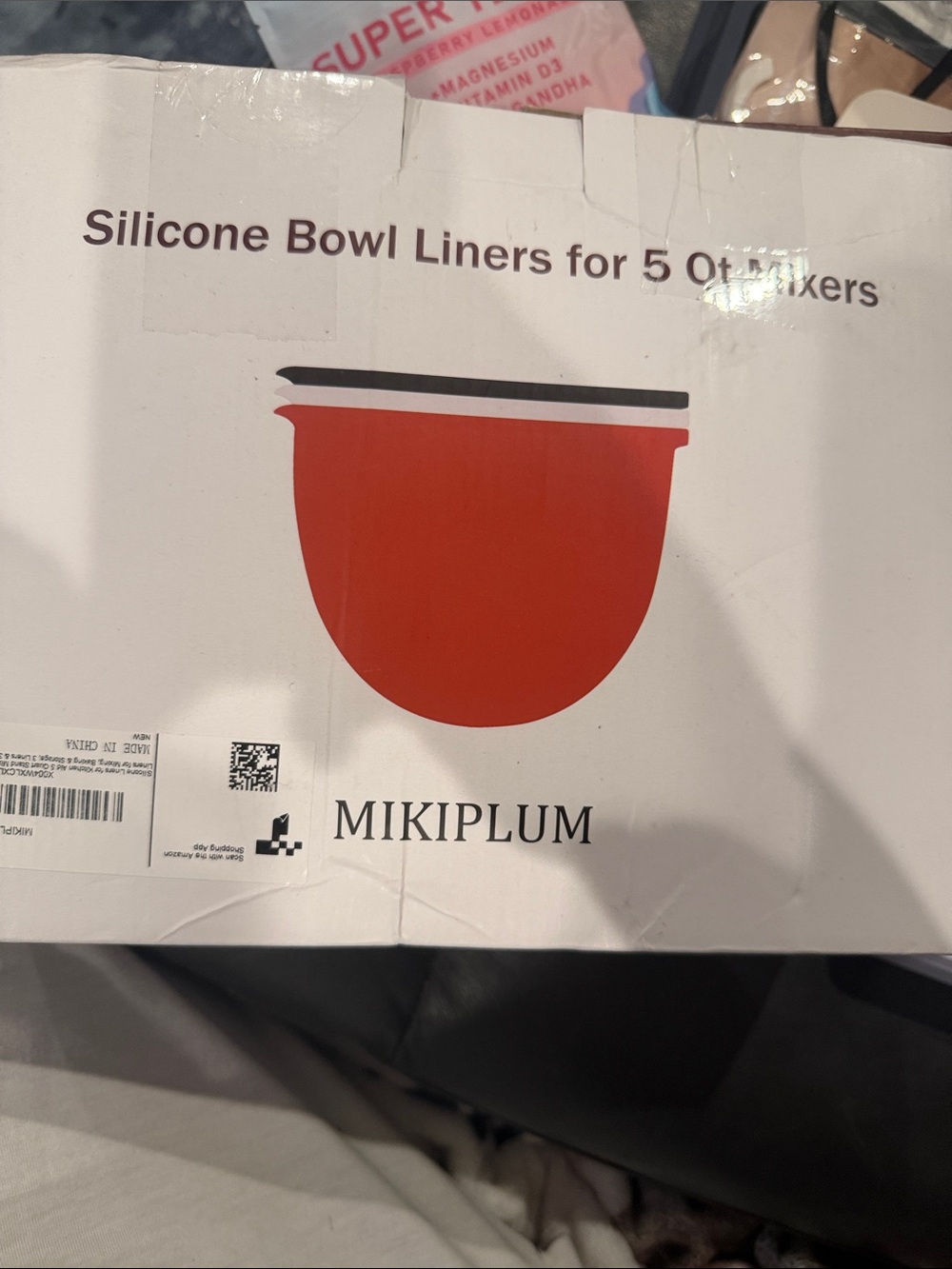 Mikiplum Red Silicone Bowl Liners for 5 Qt Mixers